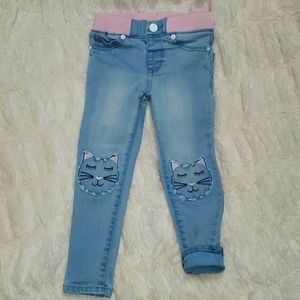 Cat and Jack kitty knee jeggins